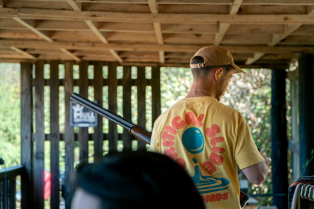 Instructor-led clay shooting session outdoors
