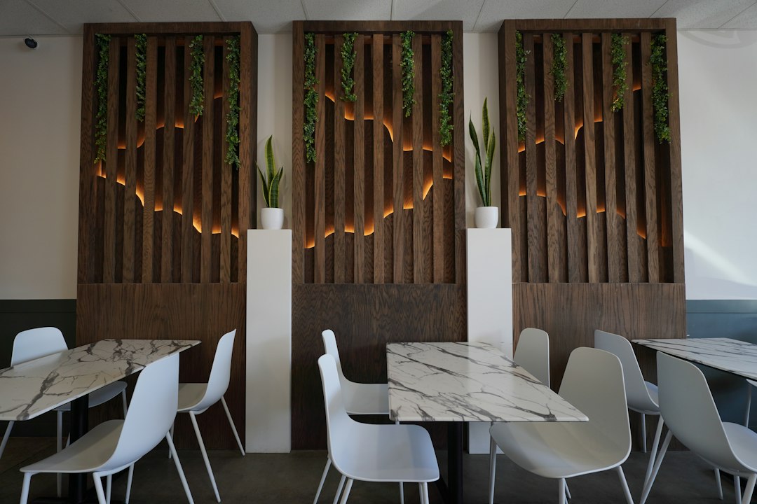 Elegant modern coffee house interior