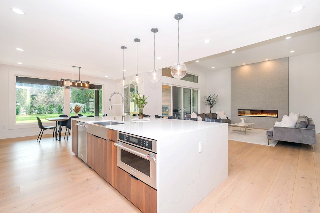 Custom renovated kitchen with modern cabinetry