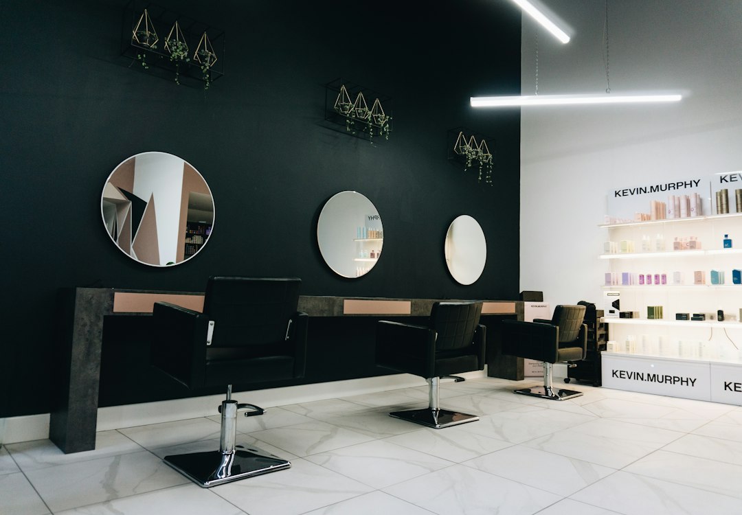 Modern dark luxury salon interior