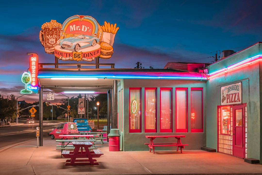 Vintage roadside diner exterior