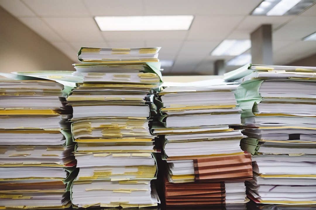 Stacks of documents and file folders