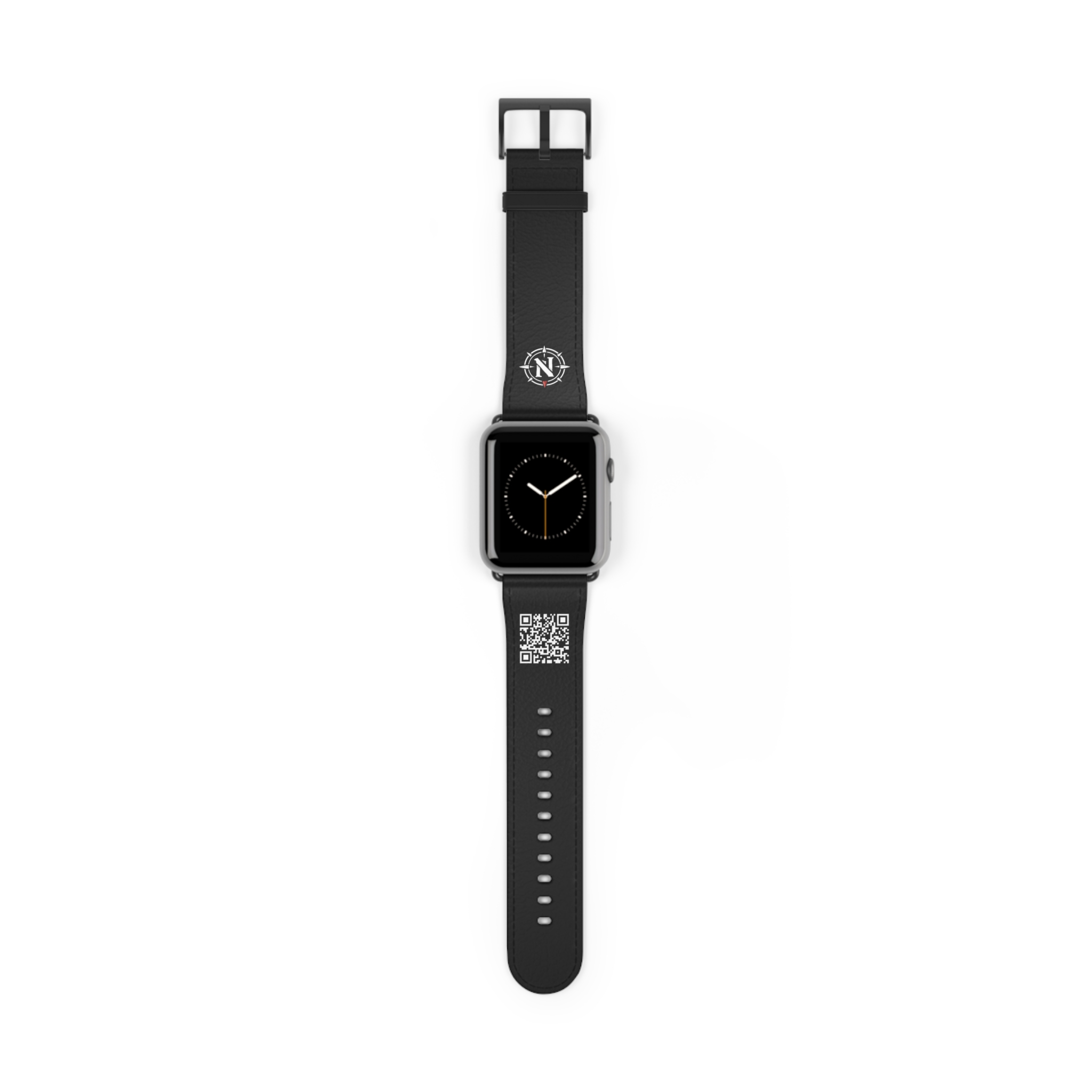 Northlane QR Code Black Leather Watch Band - Image 5