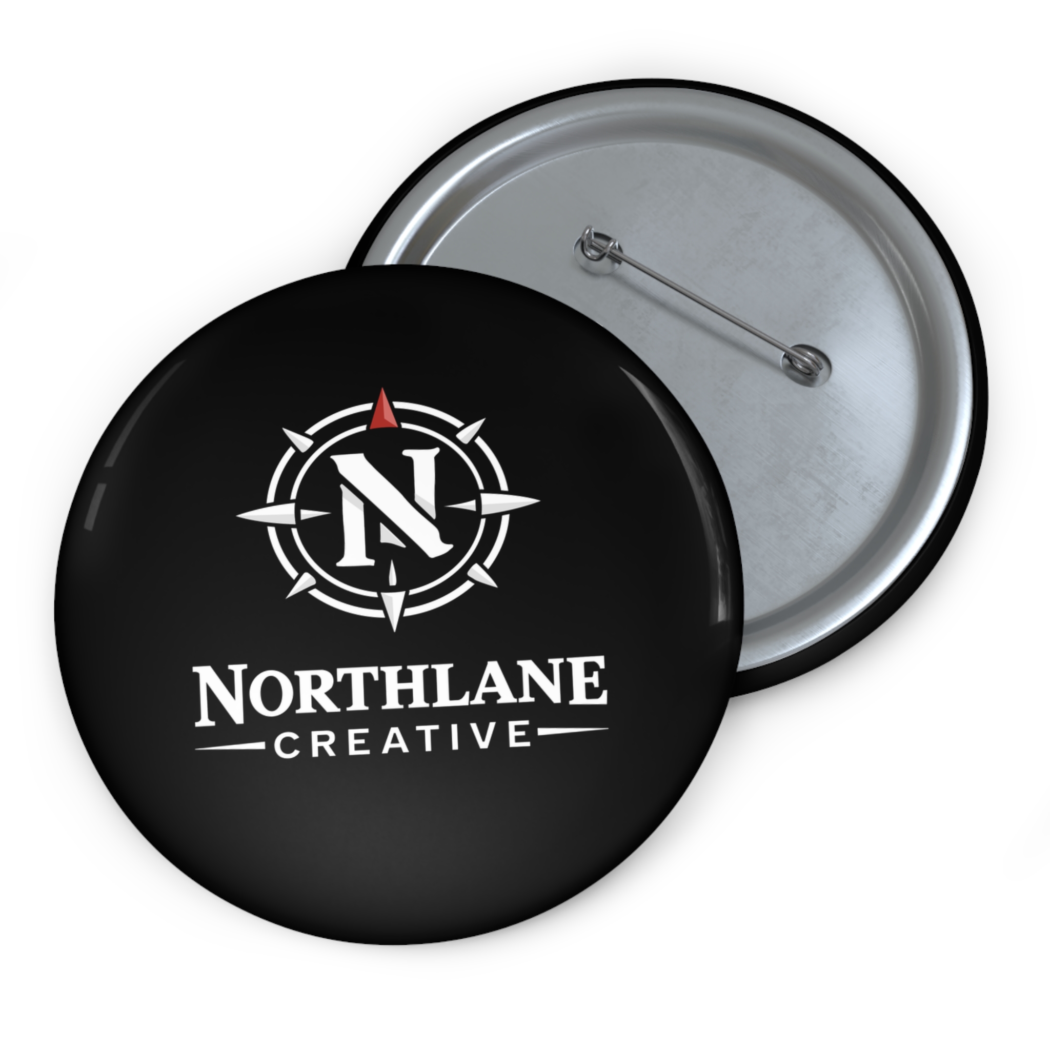 Northlane Creative Logo Pin Button — Custom Black Brand Badge - Image 5