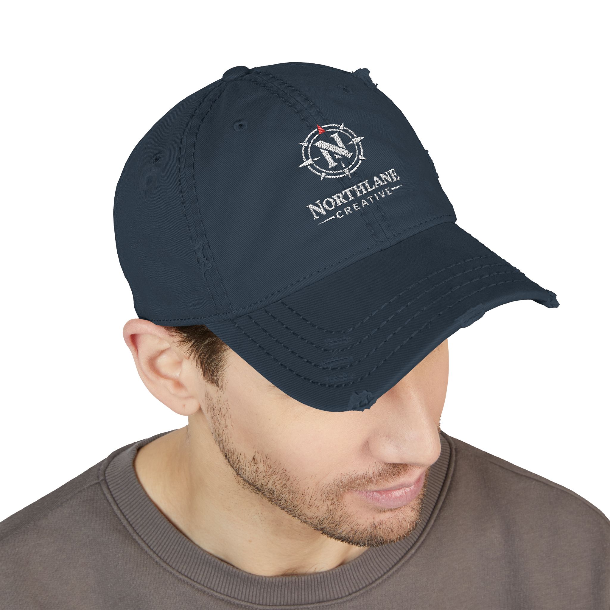 Distressed Northlane Creative Embroidered Dad Hat - Image 11