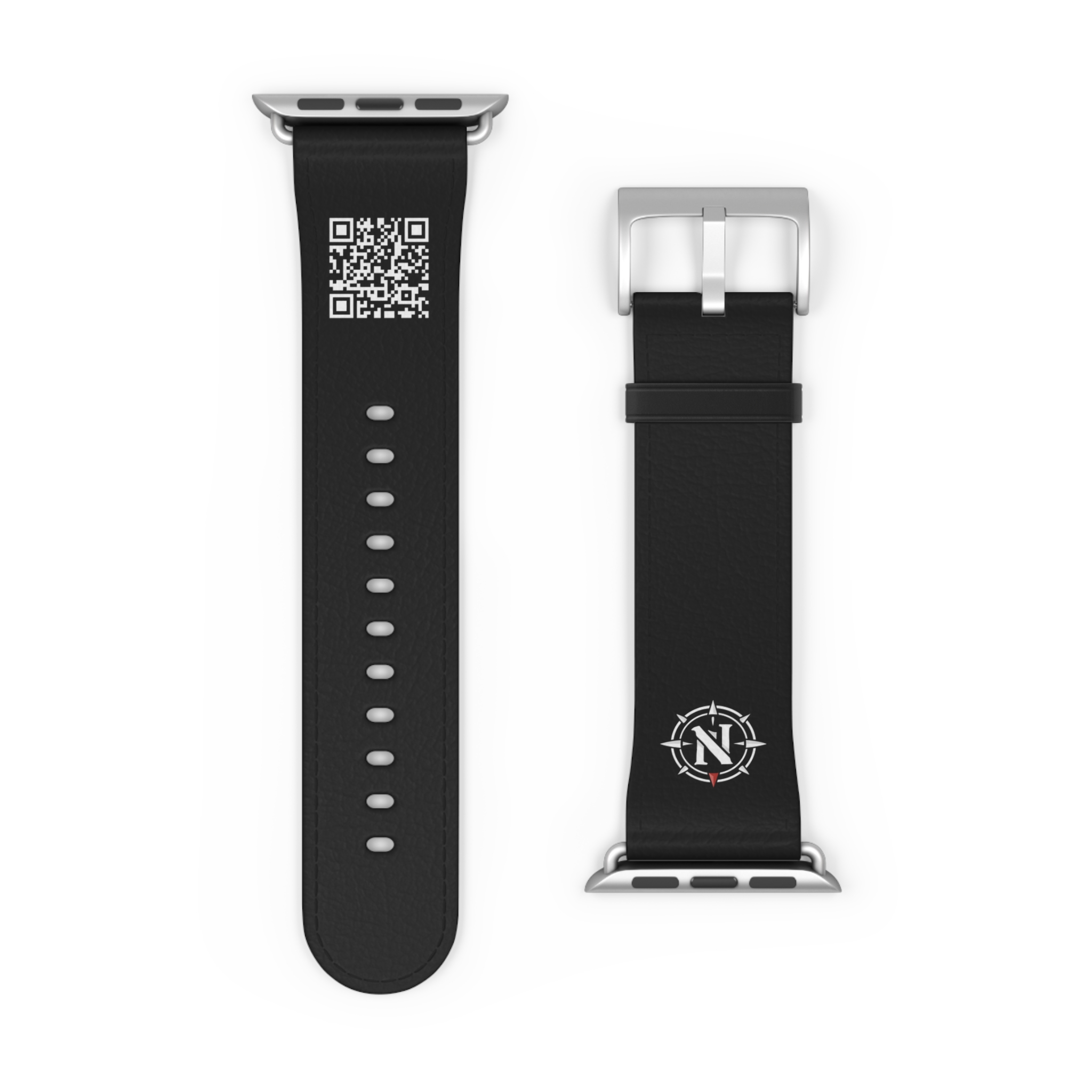 Northlane QR Code Black Leather Watch Band - Image 14