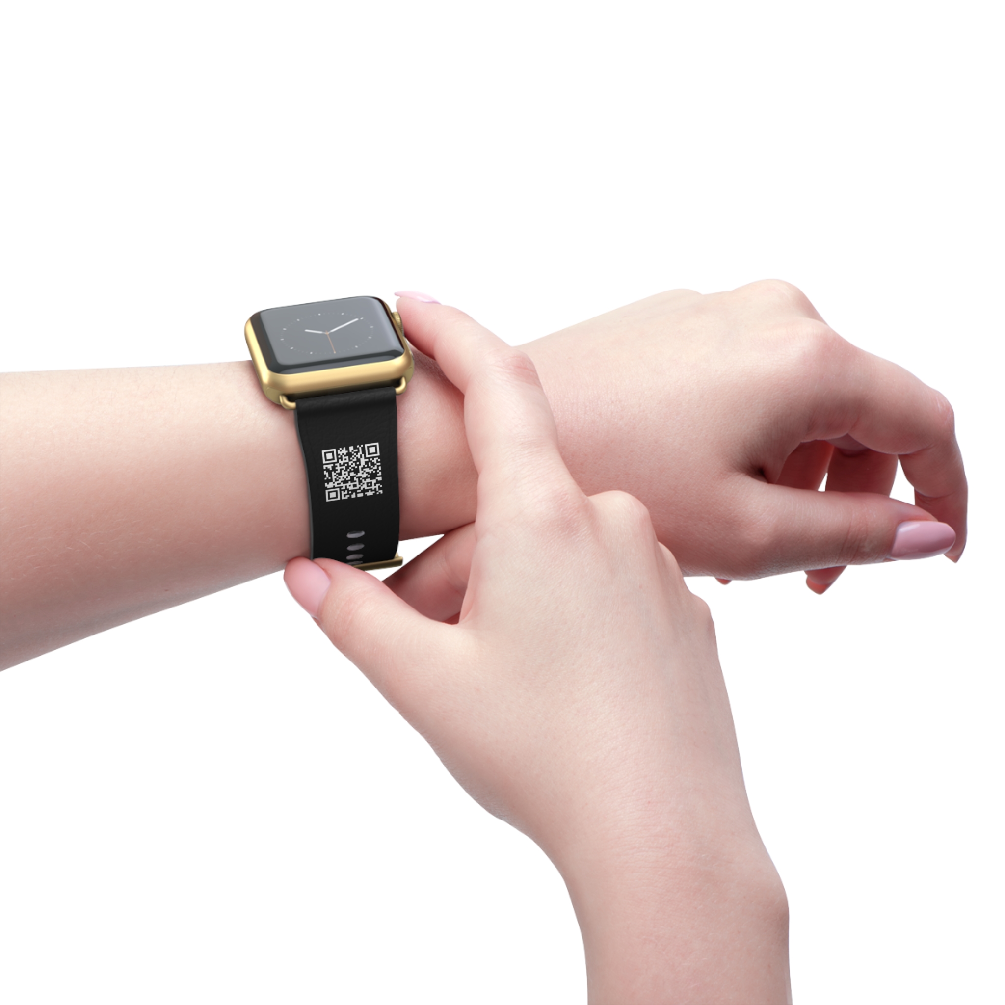 Northlane QR Code Black Leather Watch Band - Image 28