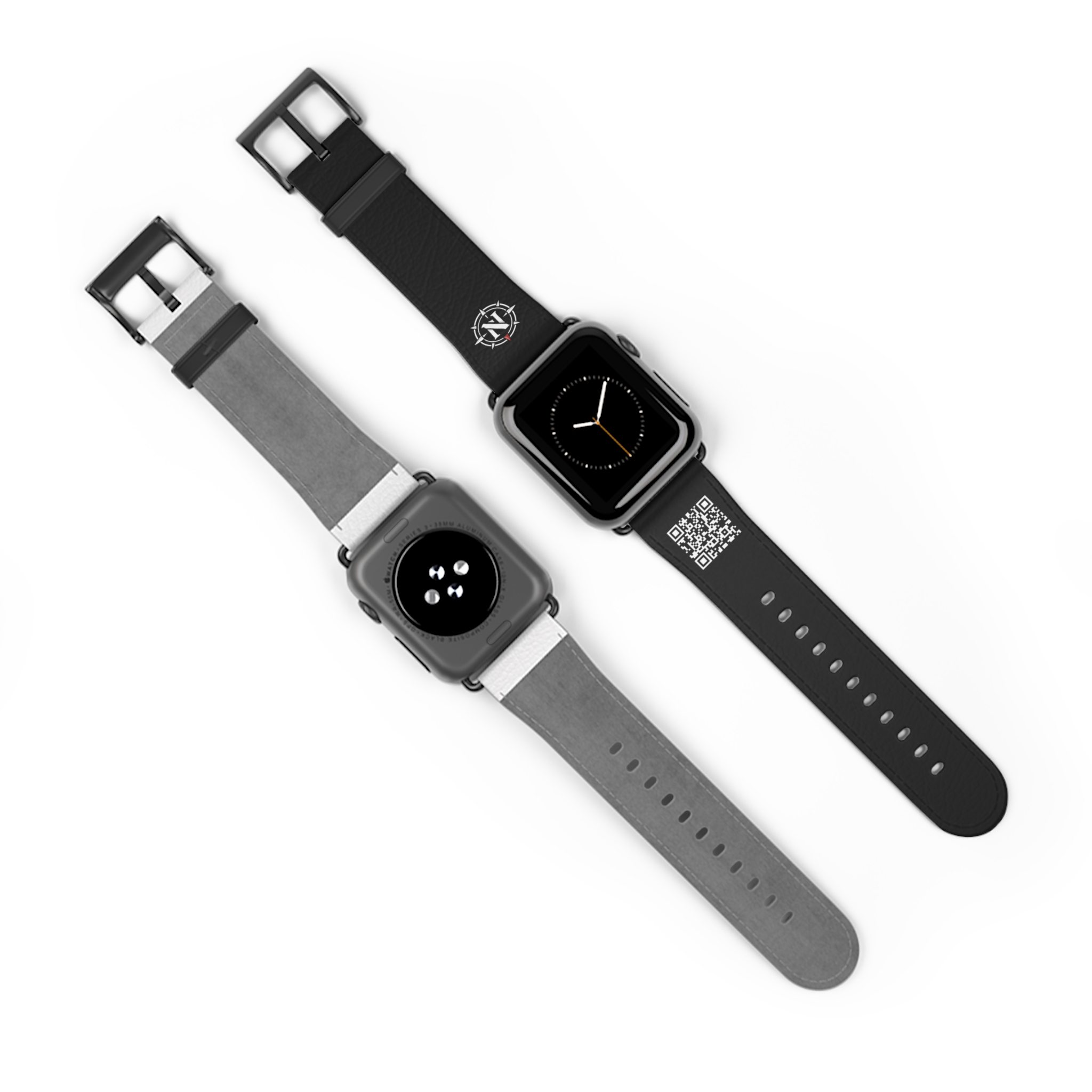 Northlane QR Code Black Leather Watch Band - Image 3