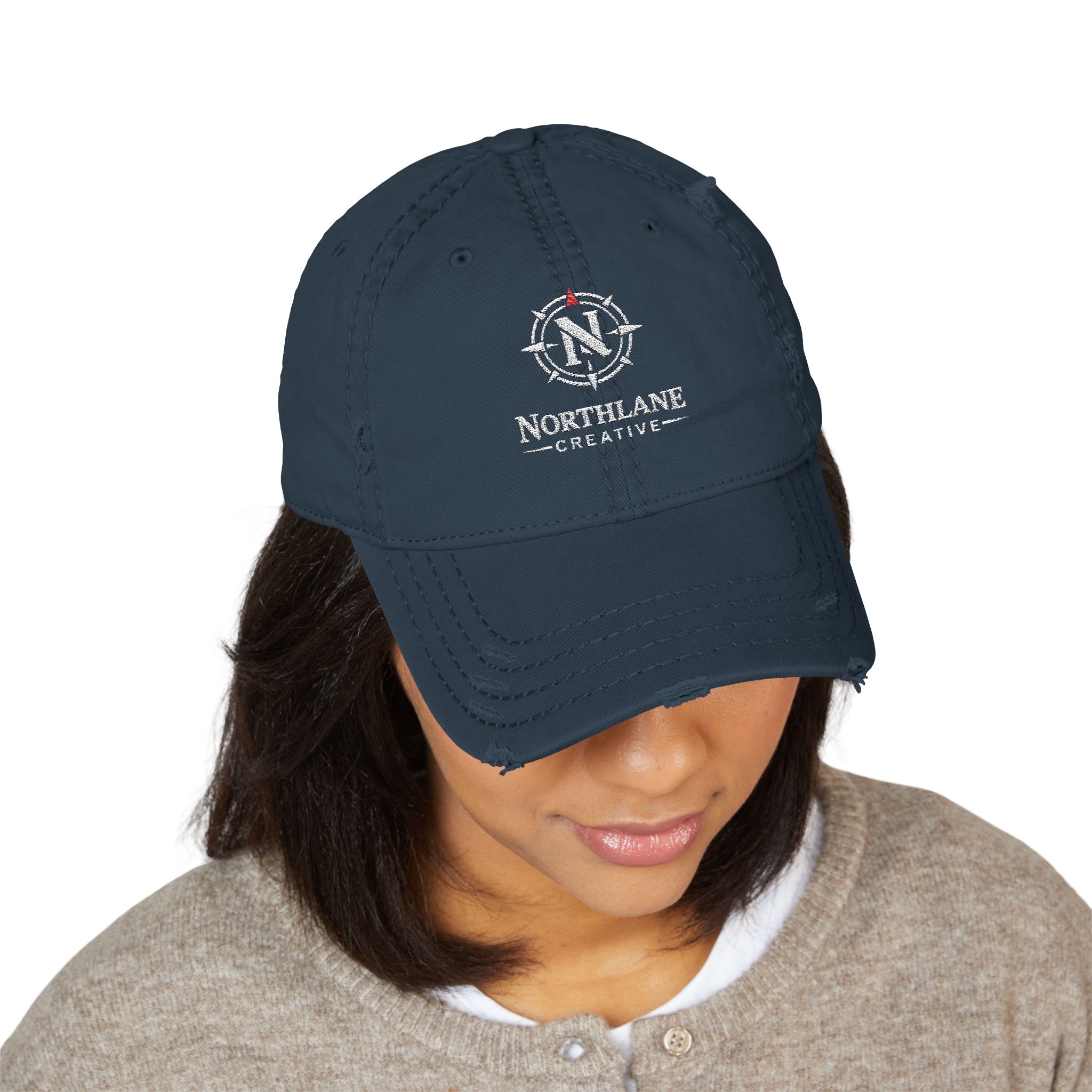 Distressed Northlane Creative Embroidered Dad Hat - Image 9