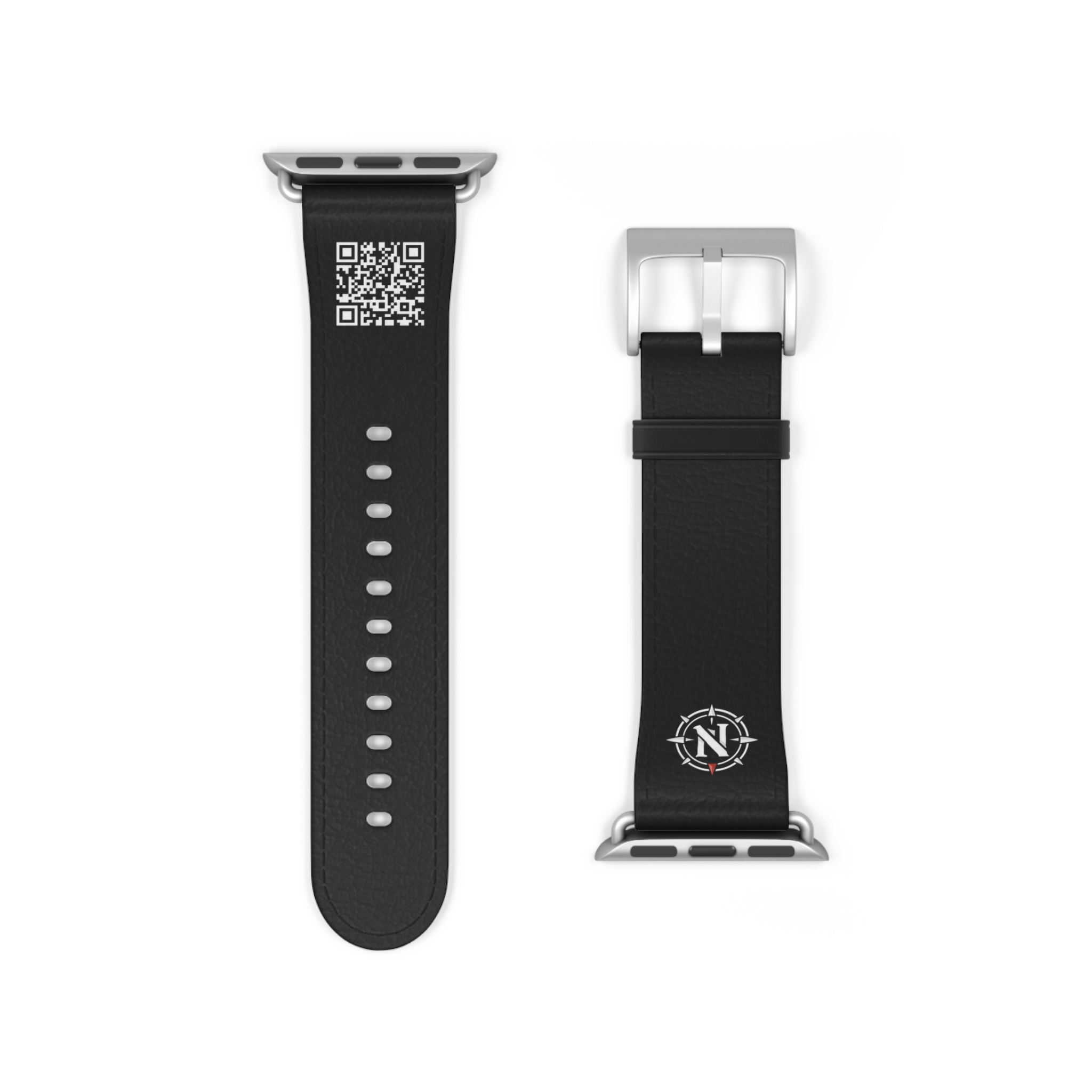 Northlane QR Code Black Leather Watch Band - Image 10