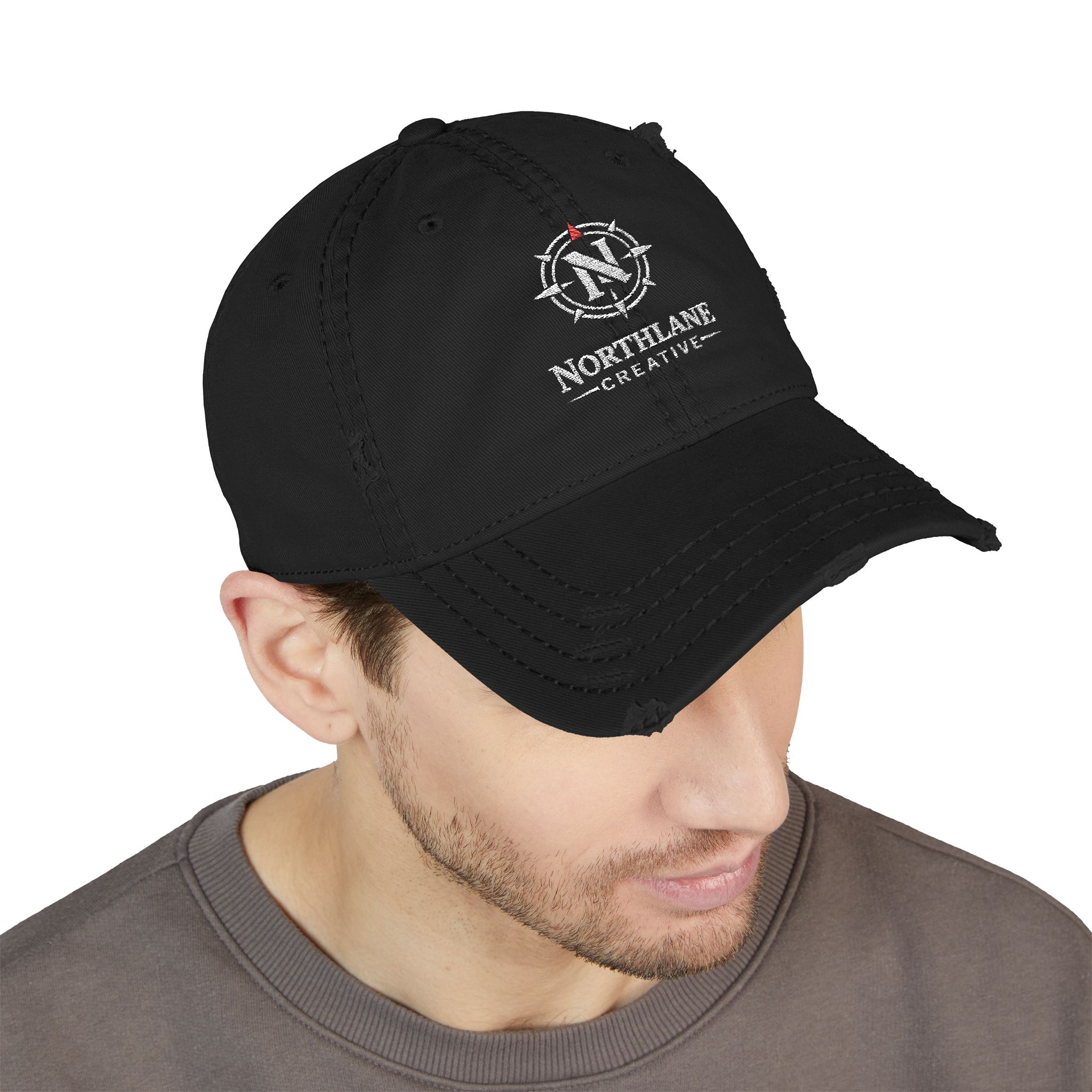 Distressed Northlane Creative Embroidered Dad Hat