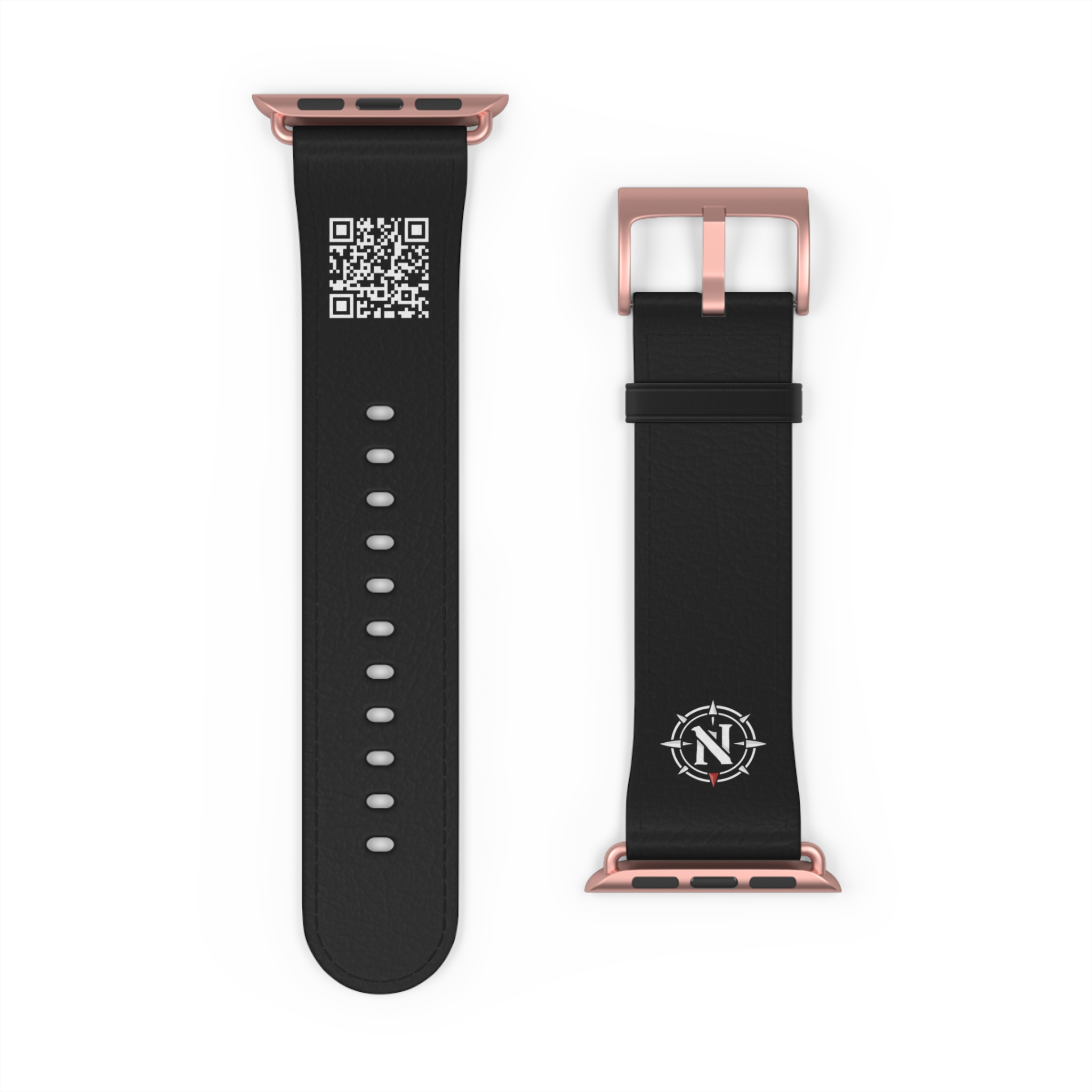 Northlane QR Code Black Leather Watch Band - Image 30