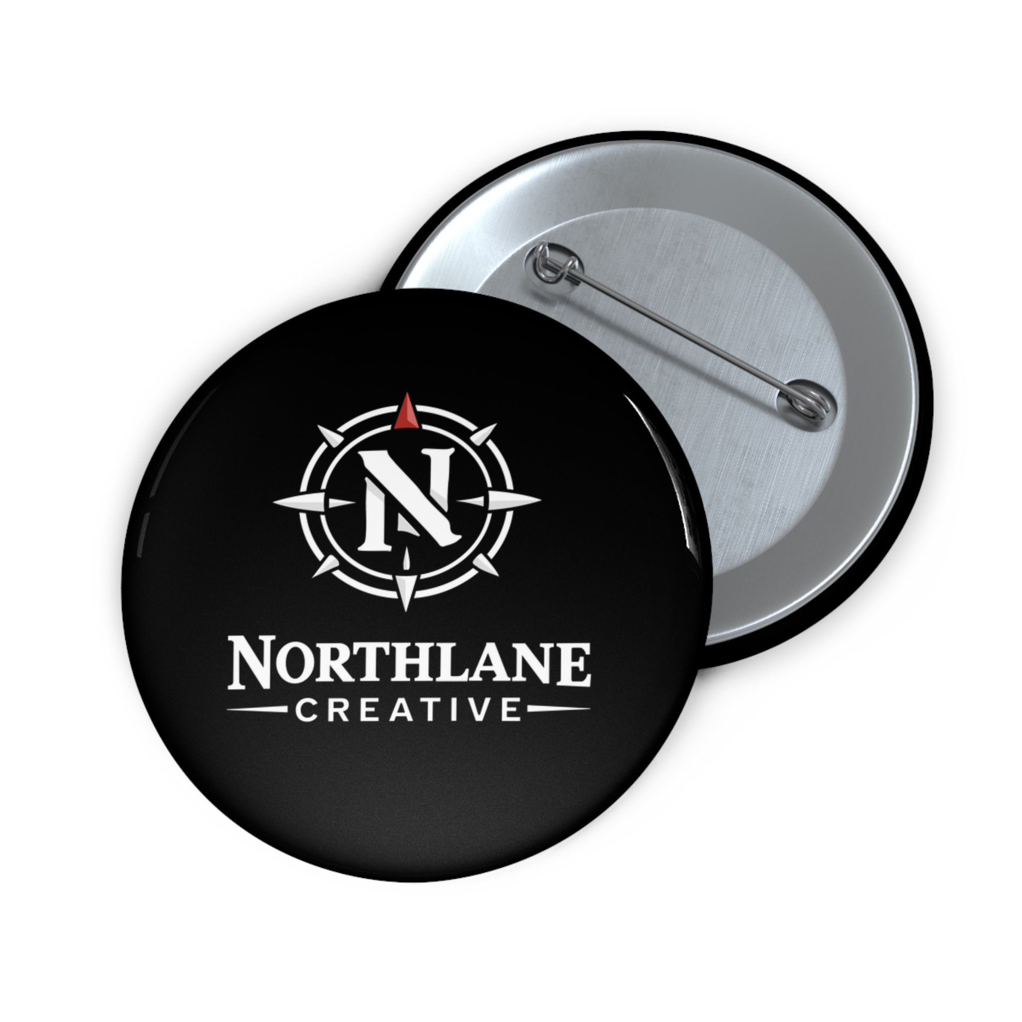 Northlane Creative Logo Pin Button — Custom Black Brand Badge - Image 3