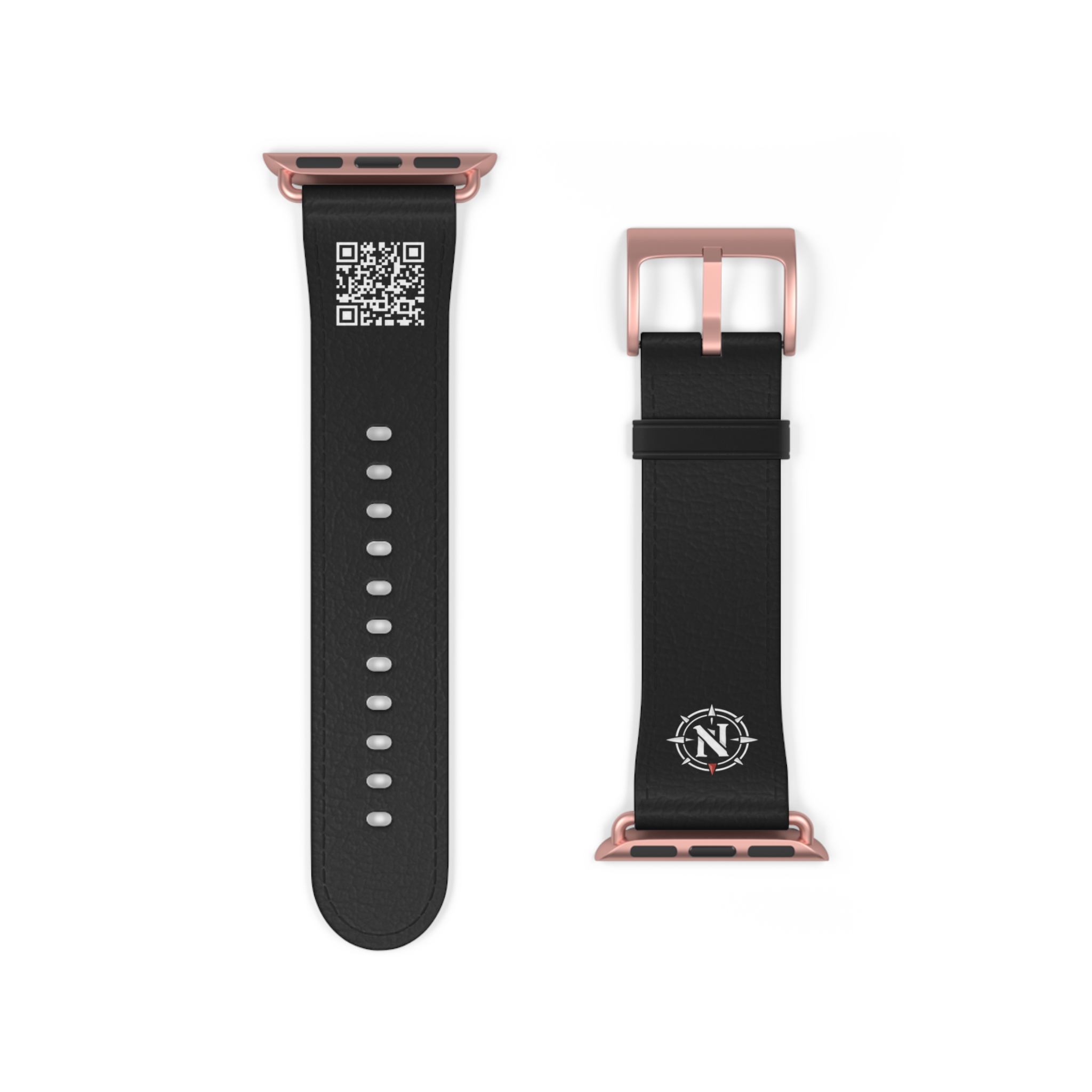 Northlane QR Code Black Leather Watch Band - Image 22