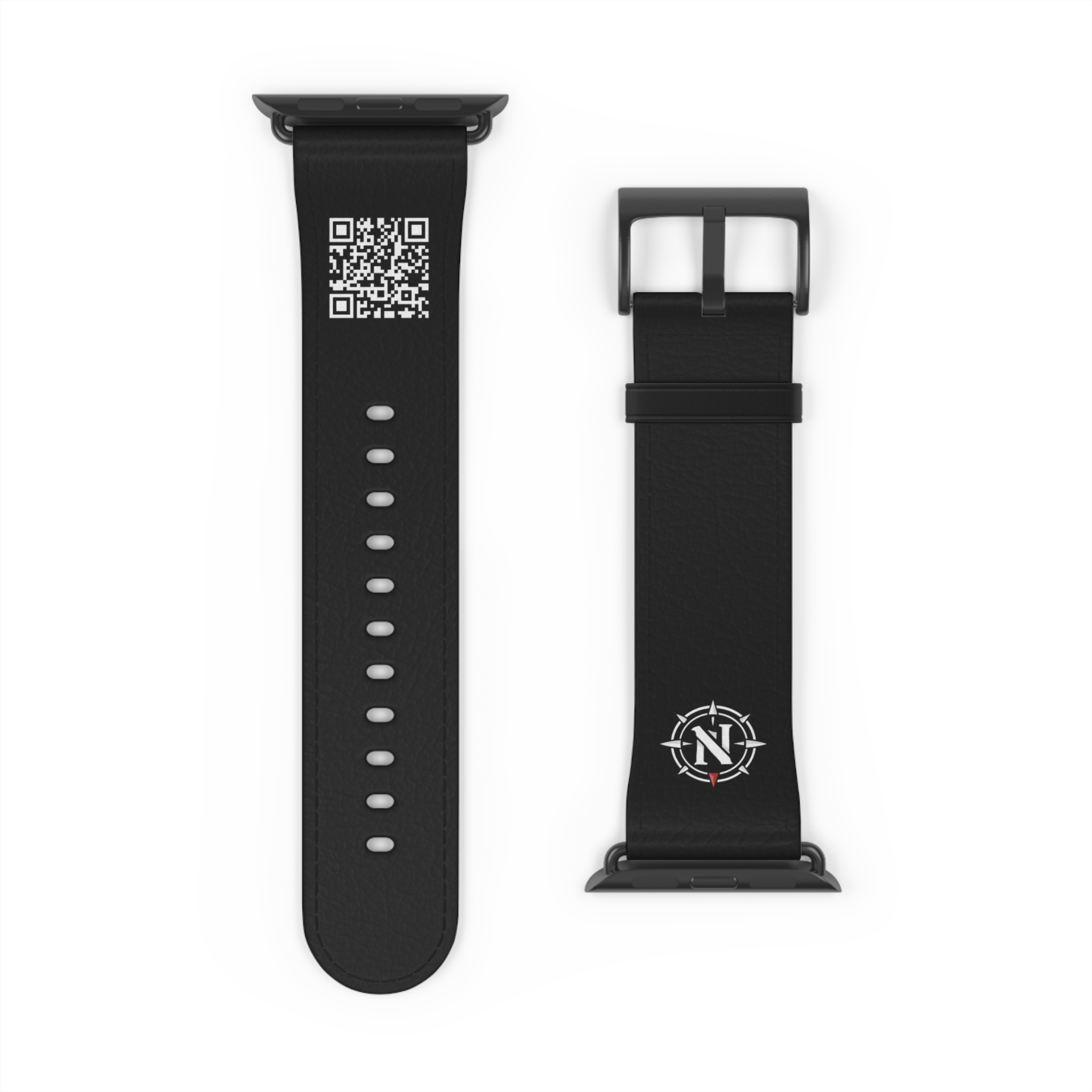 Northlane QR Code Black Leather Watch Band - Image 6