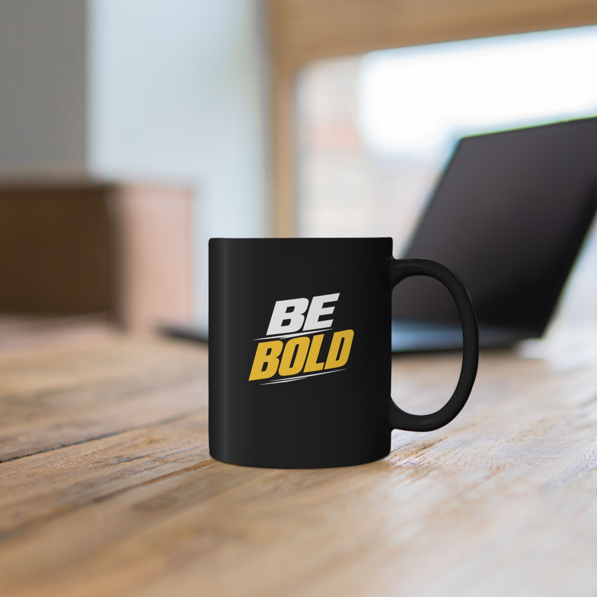 Be Bold Black Mug — Motivational Coffee Cup (11oz & 15oz) - Image 4