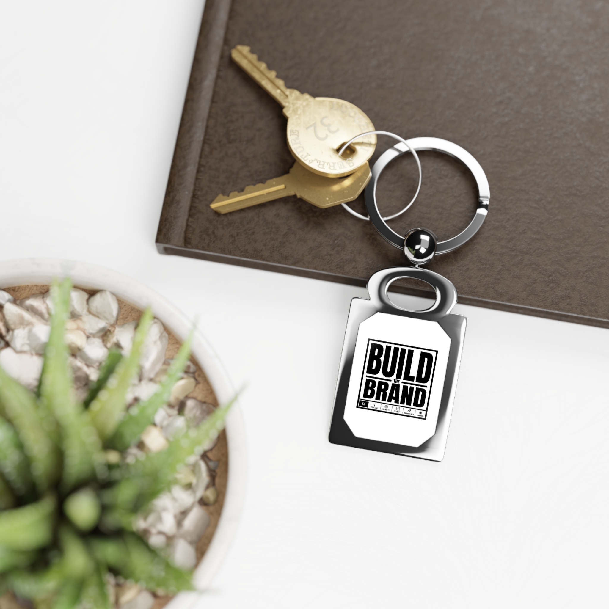 Rectangle Photo Keyring — Custom Photo Metal Keychain - Image 2