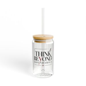 Think Beyond Boundaries 16oz Glass Sipper