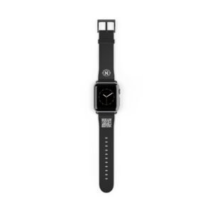 Northlane QR Code Black Leather Watch Band