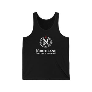 Northlane Creative Compass Tank Top — Logo Graphic Black Jersey Tank