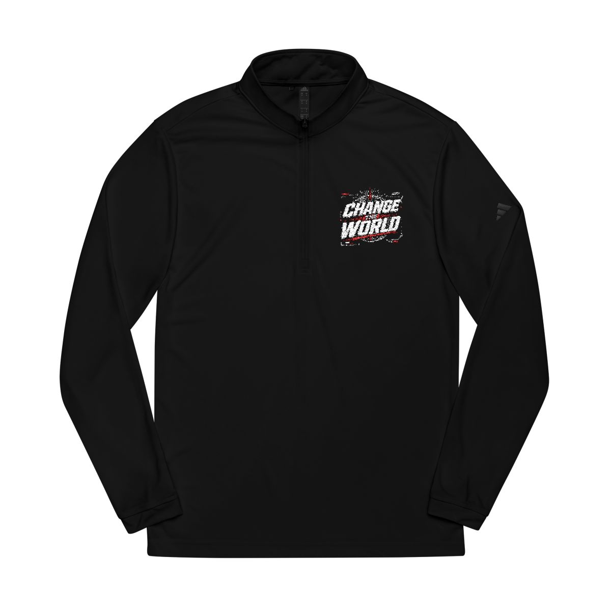 Adidas logo embroidered Quarter-Zip Pullover | Performance long sleeve - Image 2