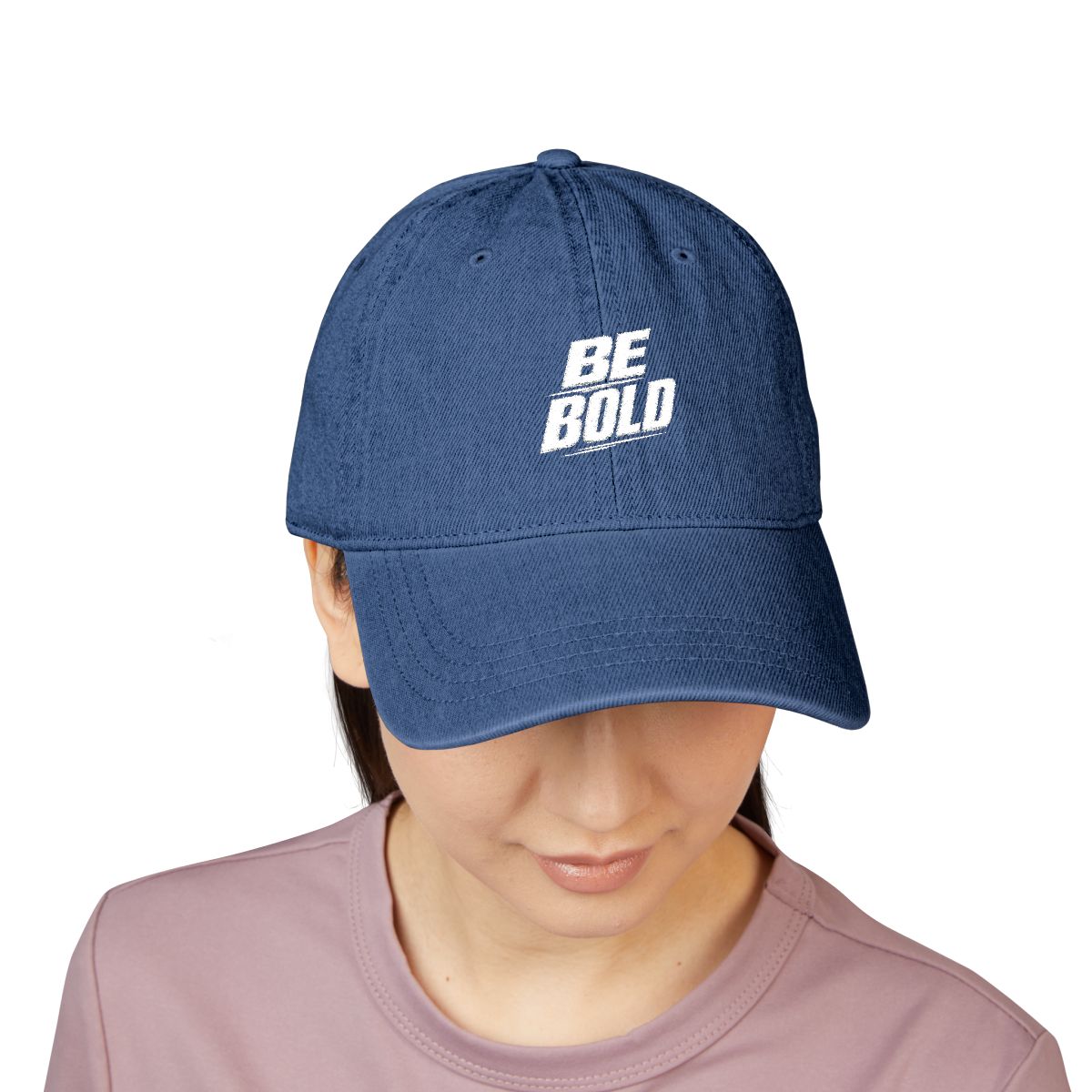 Be Bold Embroidered Denim Hat - Image 2