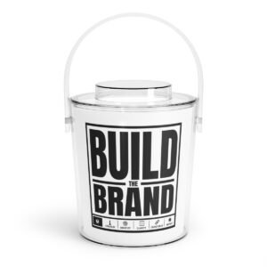 Build The Brand Acrylic Ice Bucket with Tongs