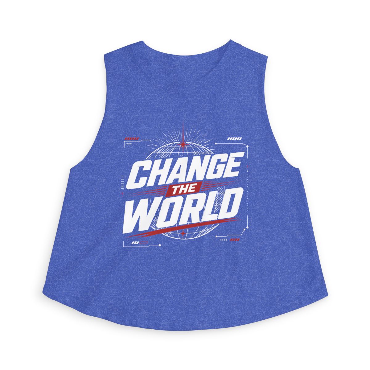 Change the World Crop Top | Motivational Graphic Tank, Activist Typography - Image 5