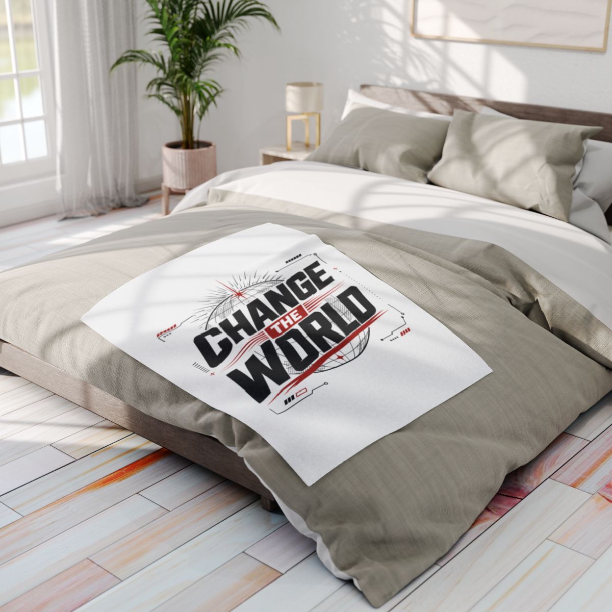 Change The World fleece blanket - Image 3