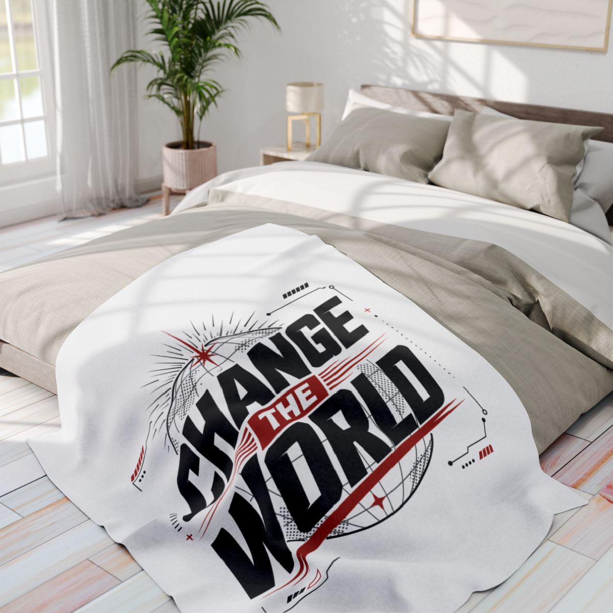 Change The World fleece blanket - Image 5