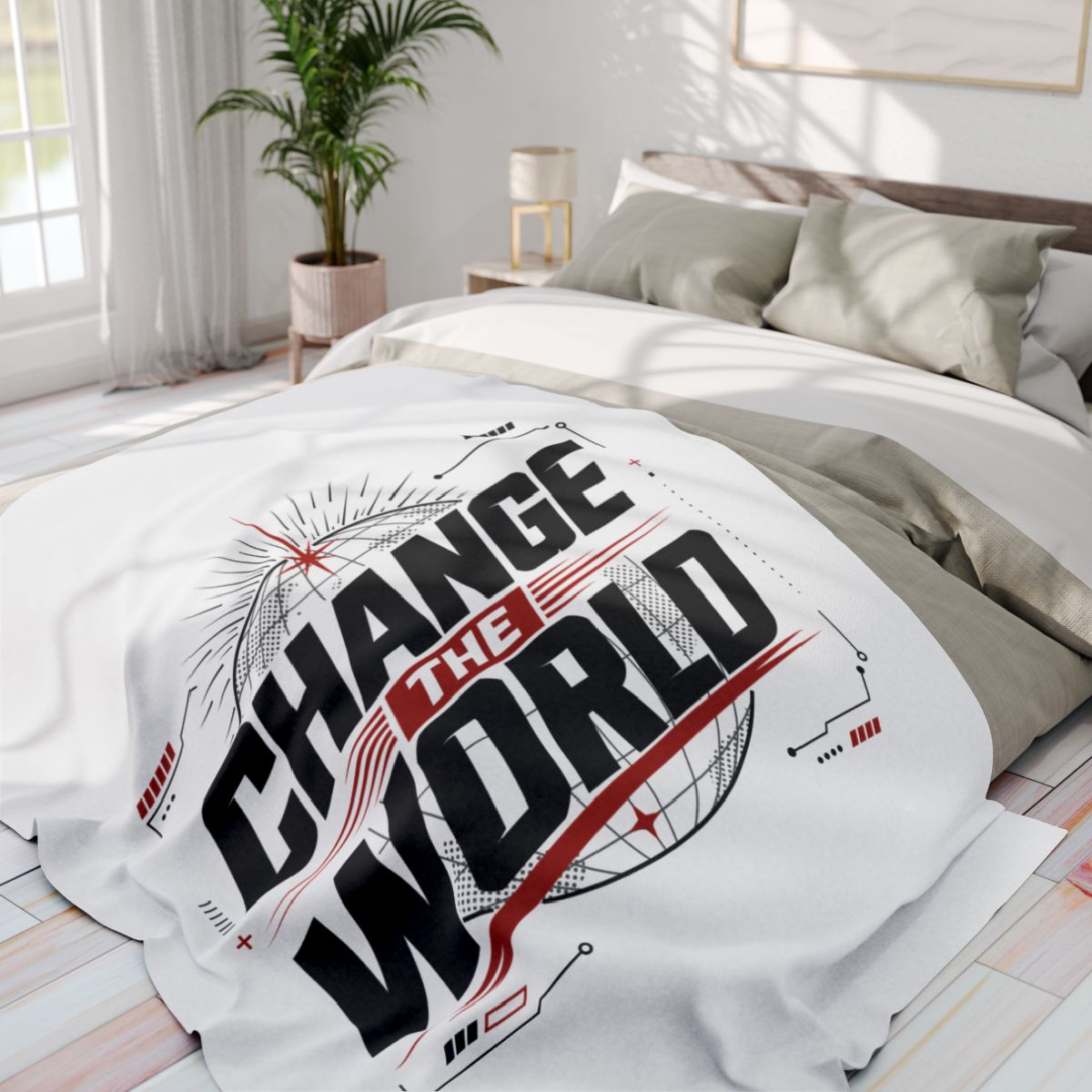 Change The World fleece blanket - Image 7