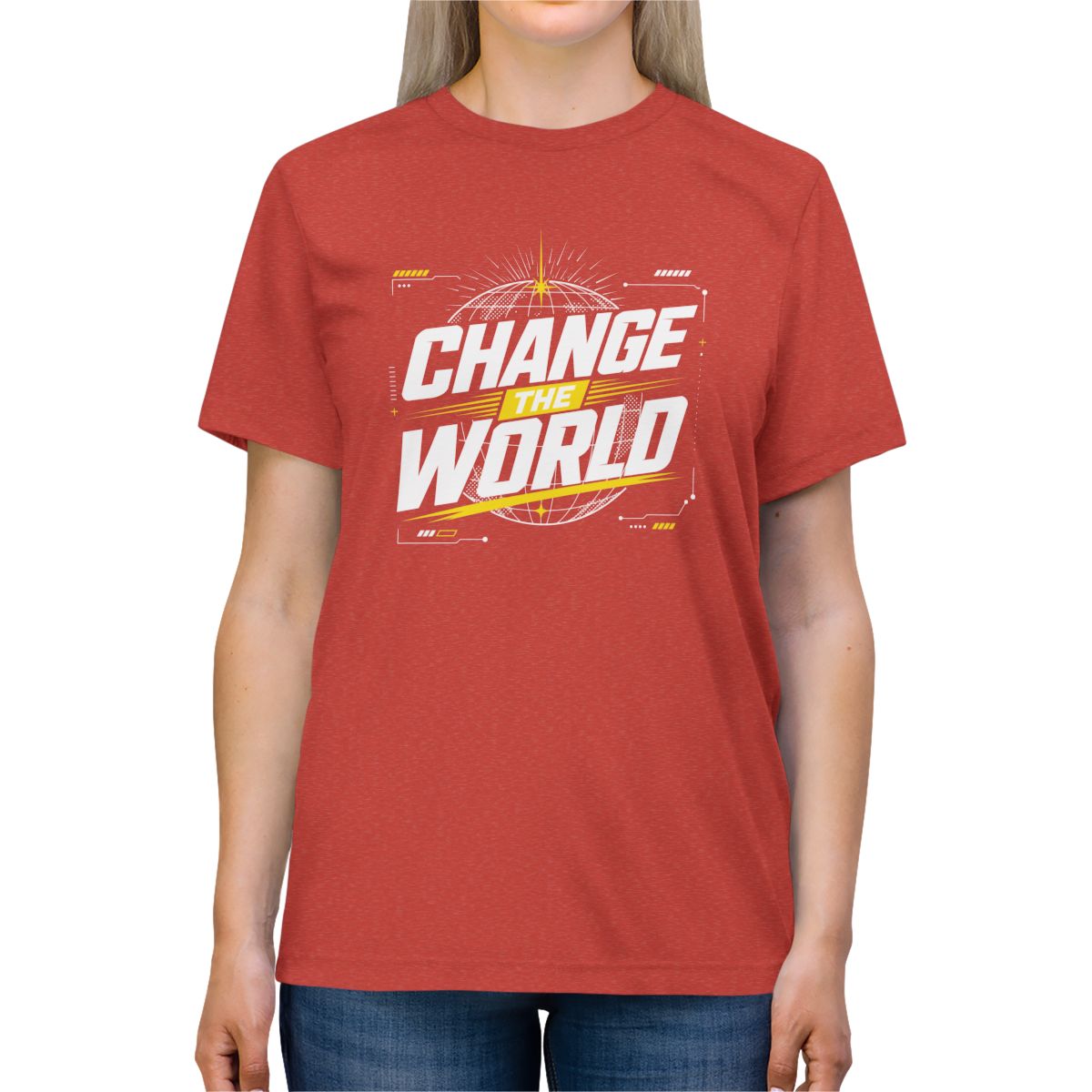 Change the World Motivational Tri-Blend Tee - Image 4