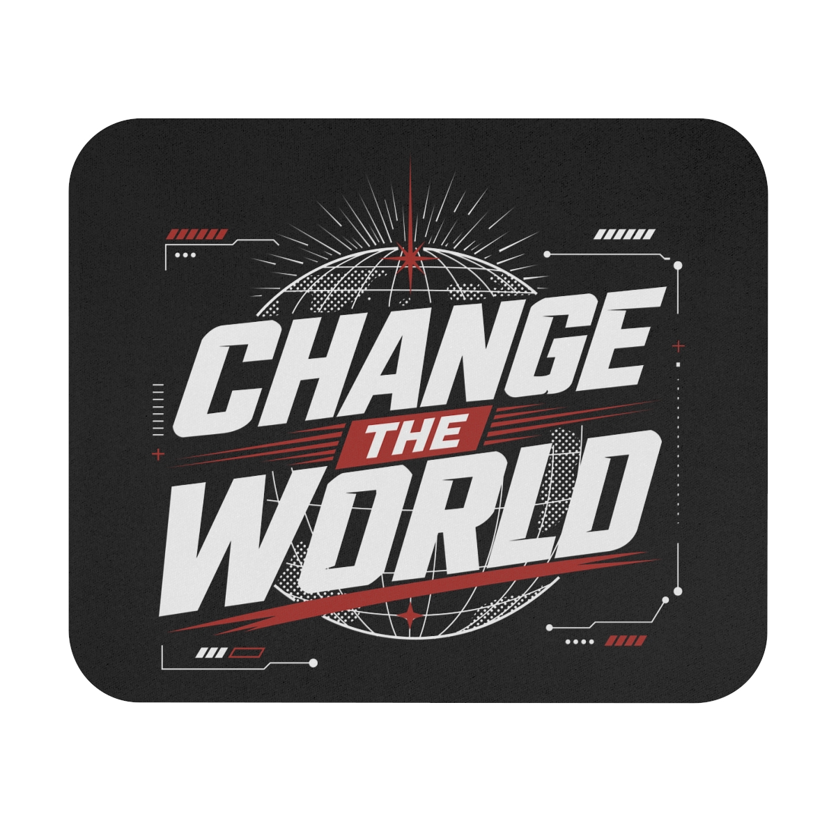 Change the World Mouse Pad | Motivational Globe Desk Mat