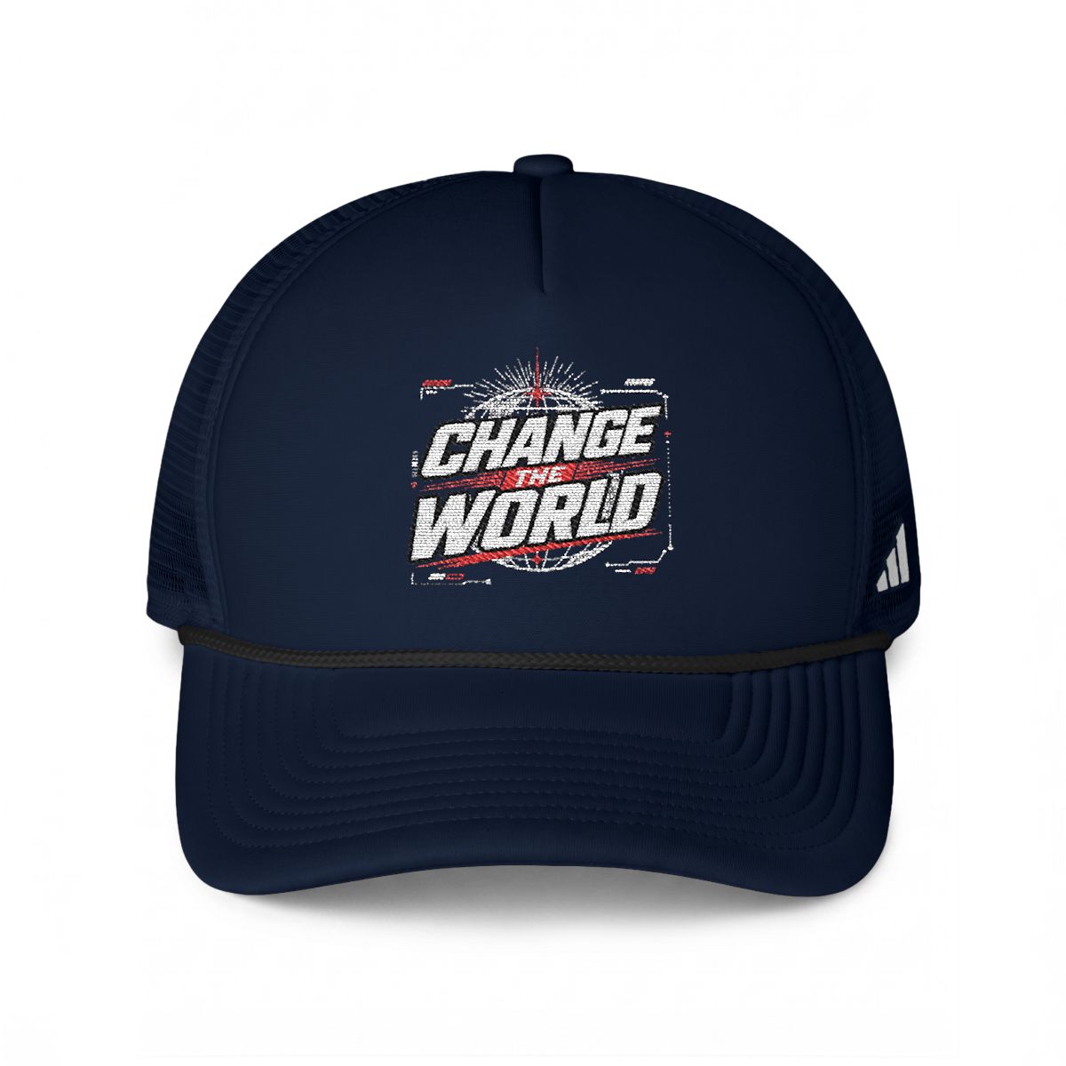 Change World distressed logo Cap | Trucker hat, embroidered patch - Image 2