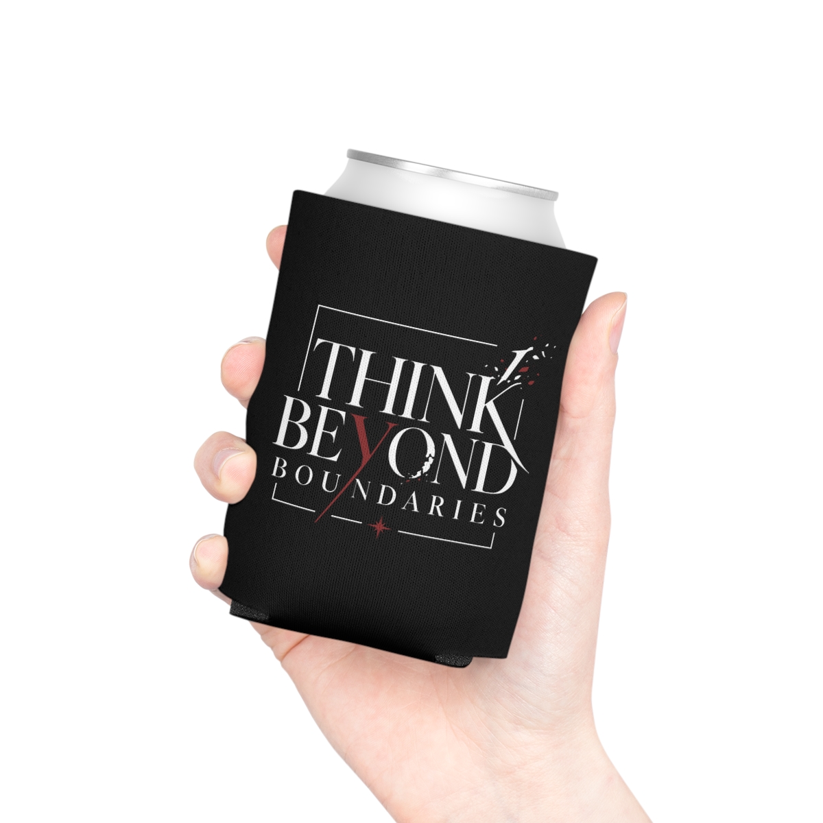 Think Beyond Boundaries Inspirational Can Coozie